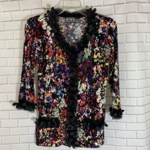 vintage BEREK* twin set Size L, long sleeve, covered snap front, soft, stretchy - Picture 3 of 16